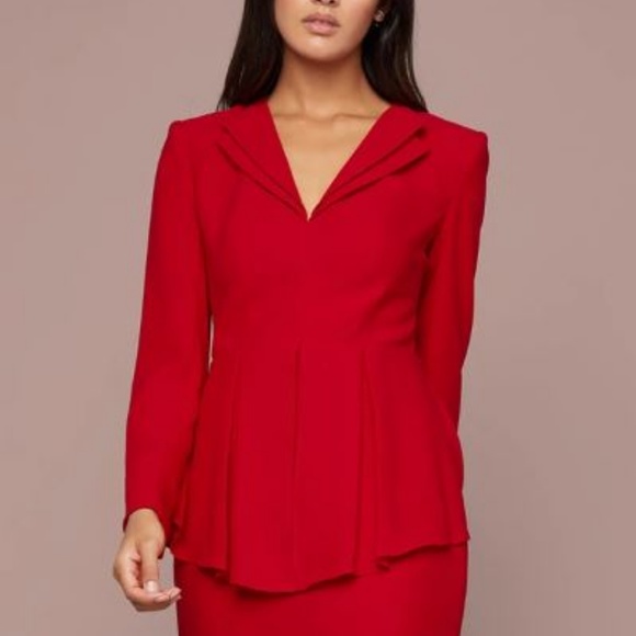 ELIF DEEP V PEPLUM DRESS - Picture 2 of 3